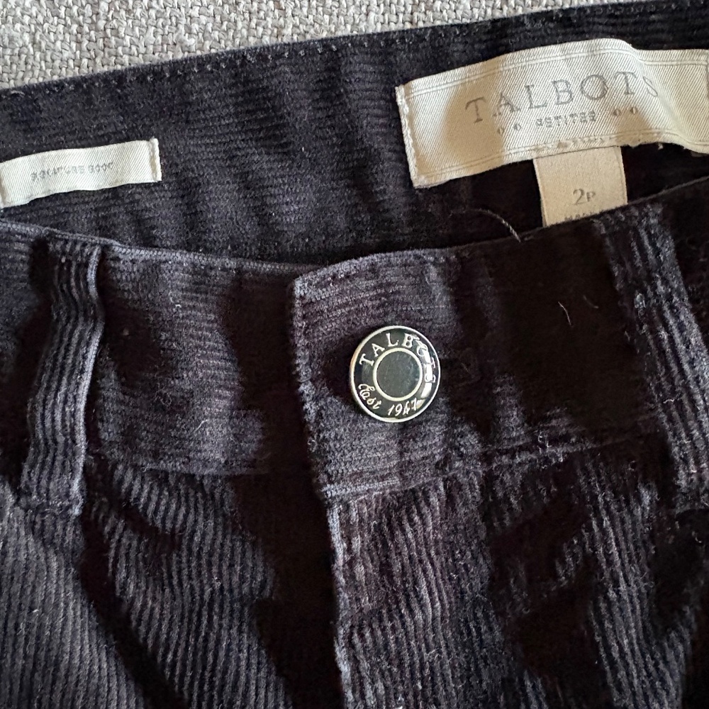 Talbot's black corduroy pants, Classic bootcut, 2P - Picture 5 of 7